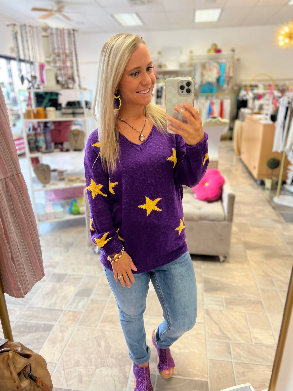 Gold Stars Sweater