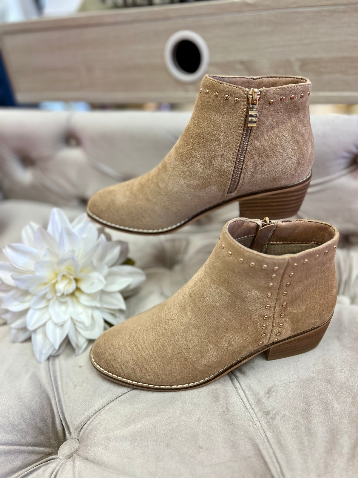 Corkys Casanova Booties - Camel Suede