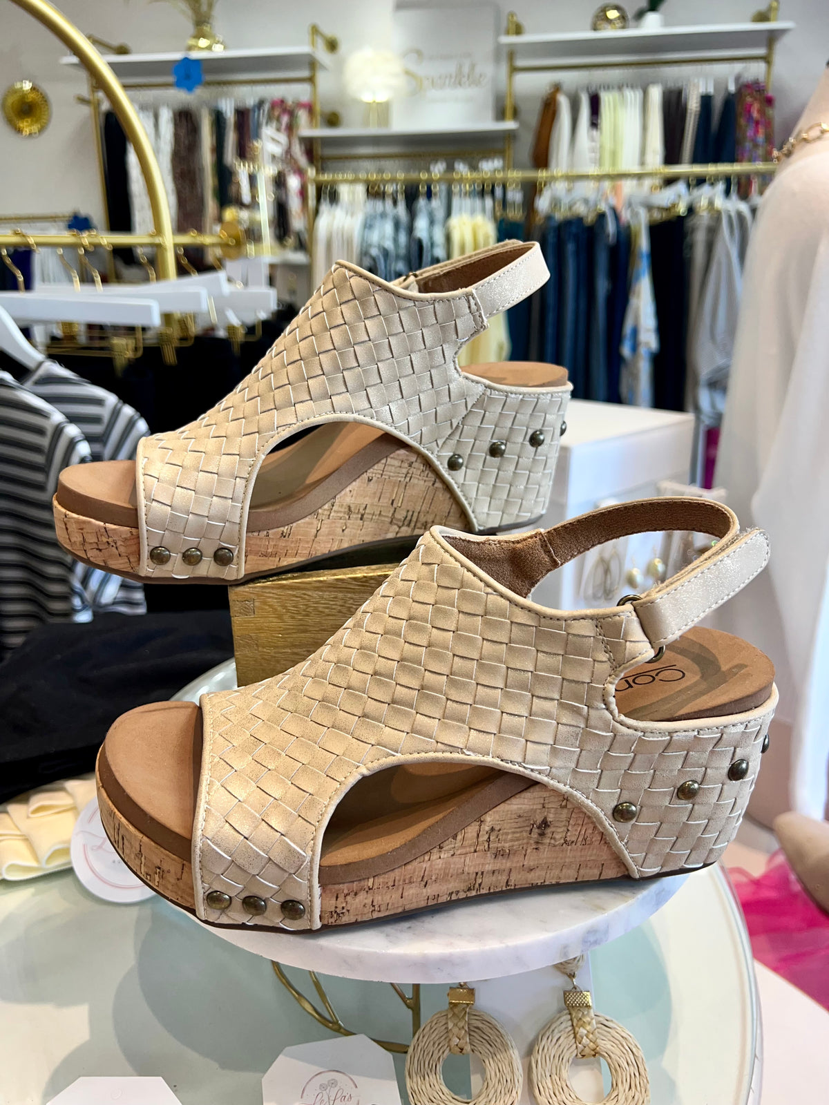 Corkys Carley Wedge - Gold Woven