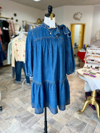 Denim Bow Dress