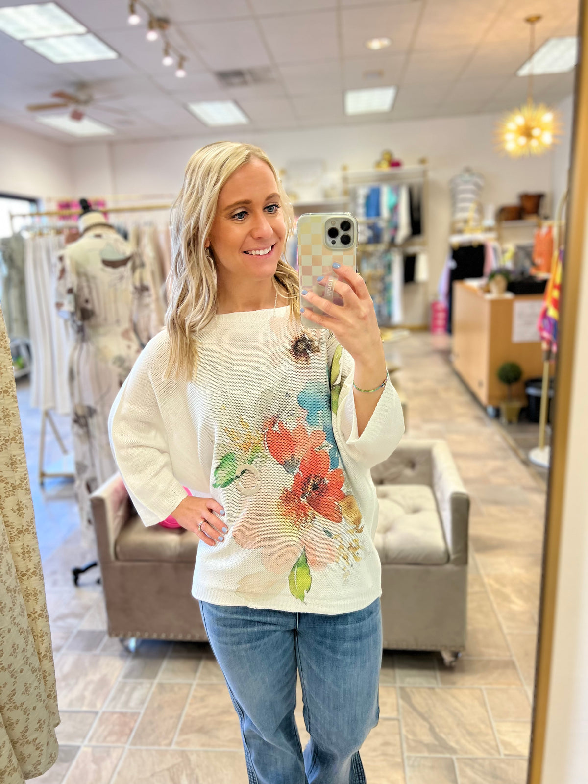 Watercolor Floral Sweater
