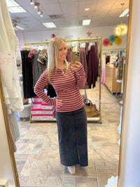 Twill Maxi Skirt - Black