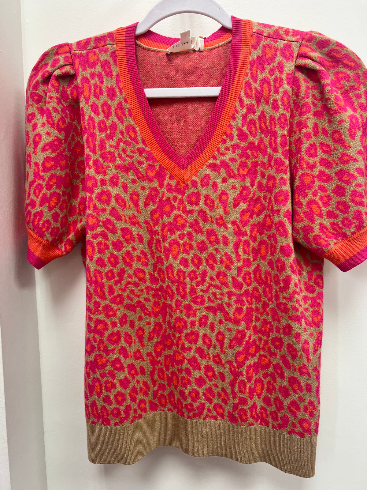 Hot Pink Animal Print Sweater