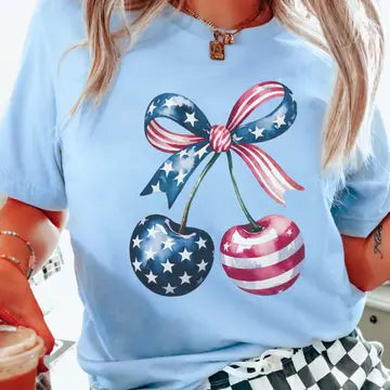 American Flag Cherries Tee