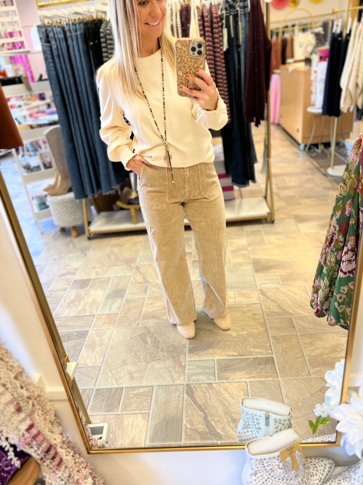 Corduroy Trouser - Latte