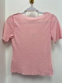 Lettuce Hem Top - Blush
