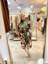 Turtleneck Sweater Dress - Olive