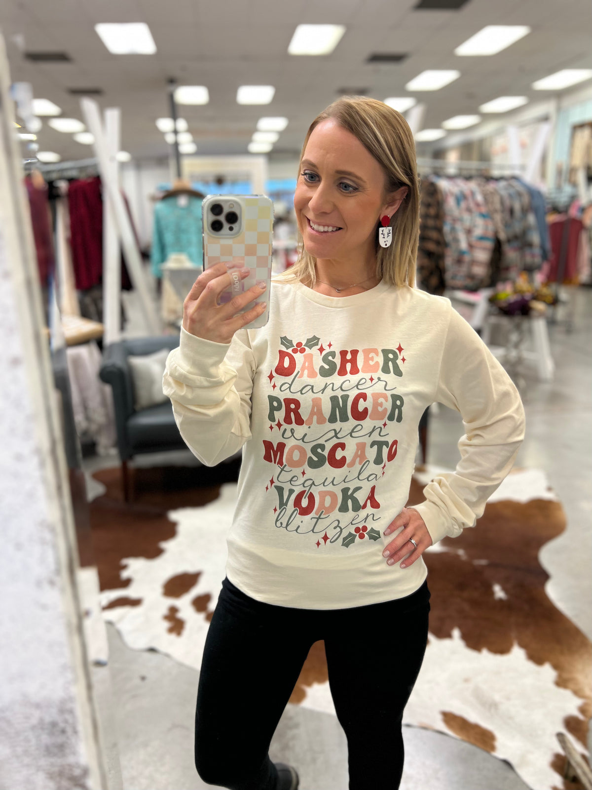 Dasher Prancer Moscato Long Sleeve Tee