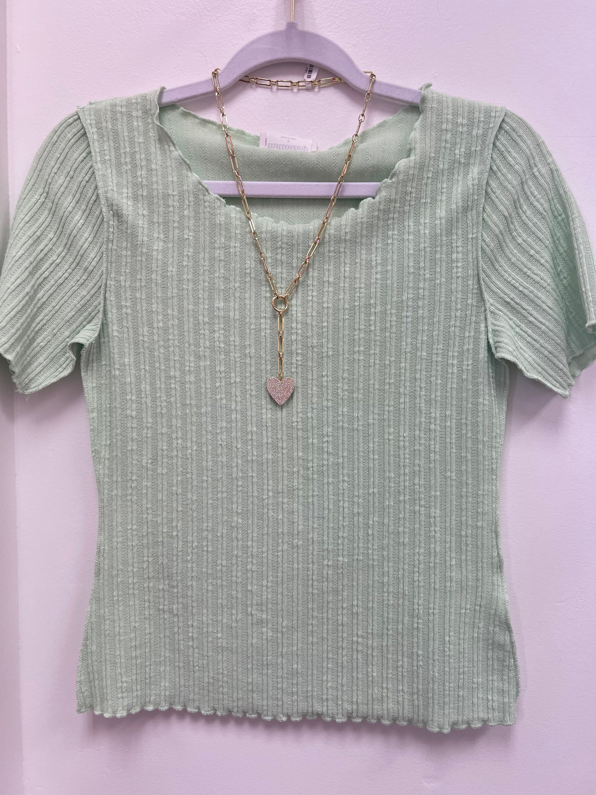 Lettuce Hem Top - Green