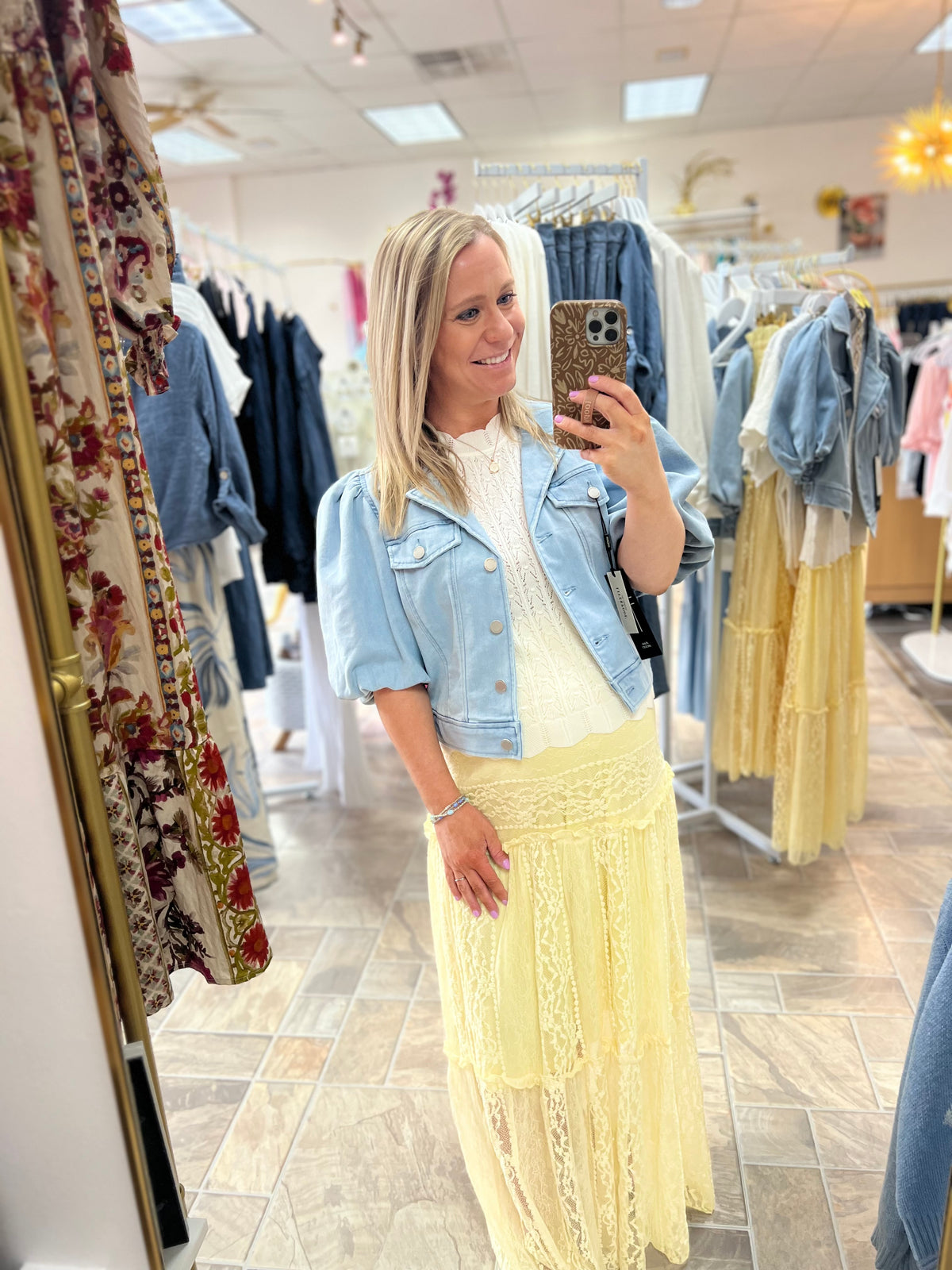 Tiered Maxi Skirt - Yellow