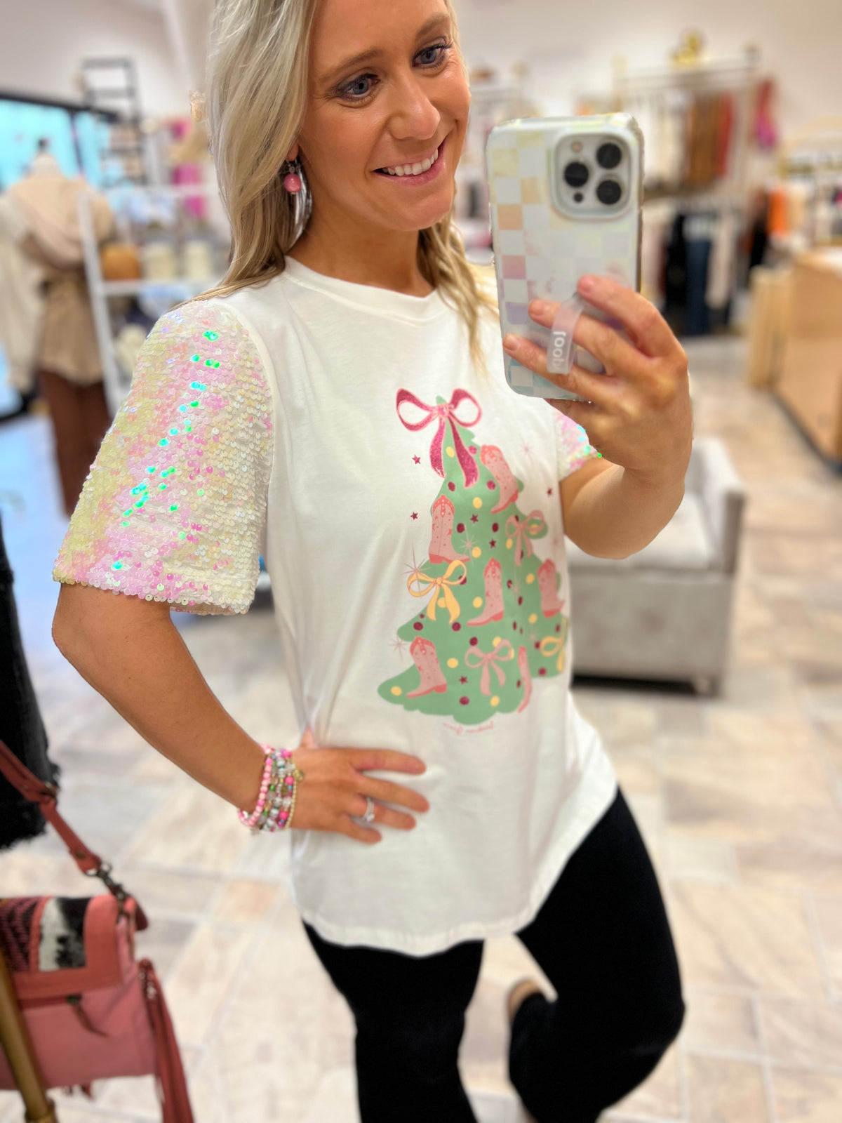 Cowgirl Christmas Tree Tee