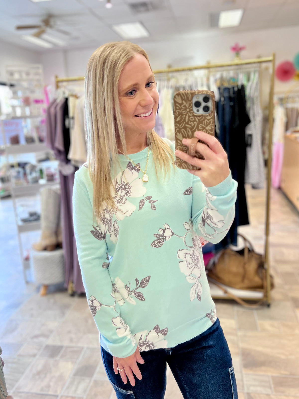 Soft Florals Sweater