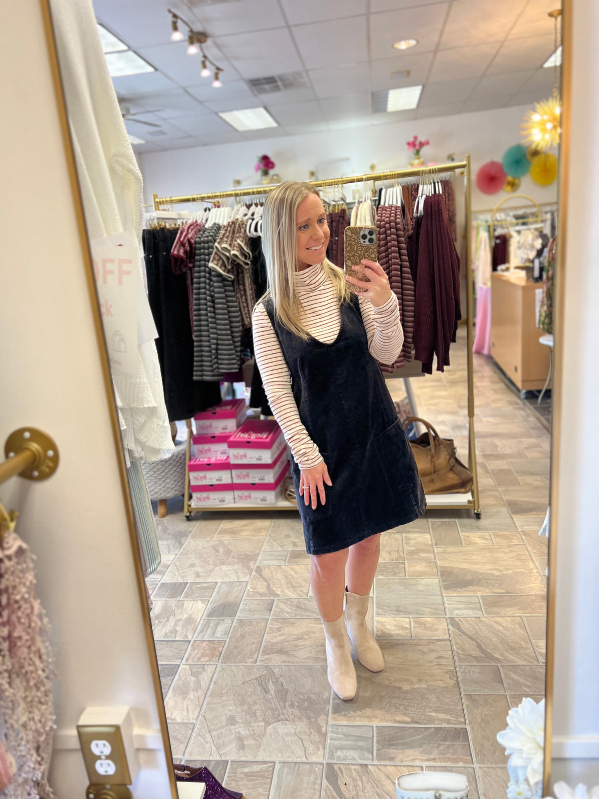 Corduroy Dress - Black