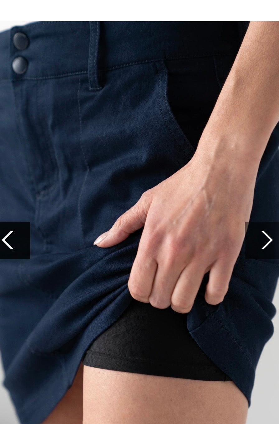 LIVERPOOL Utility Skort - Deep Midnight
