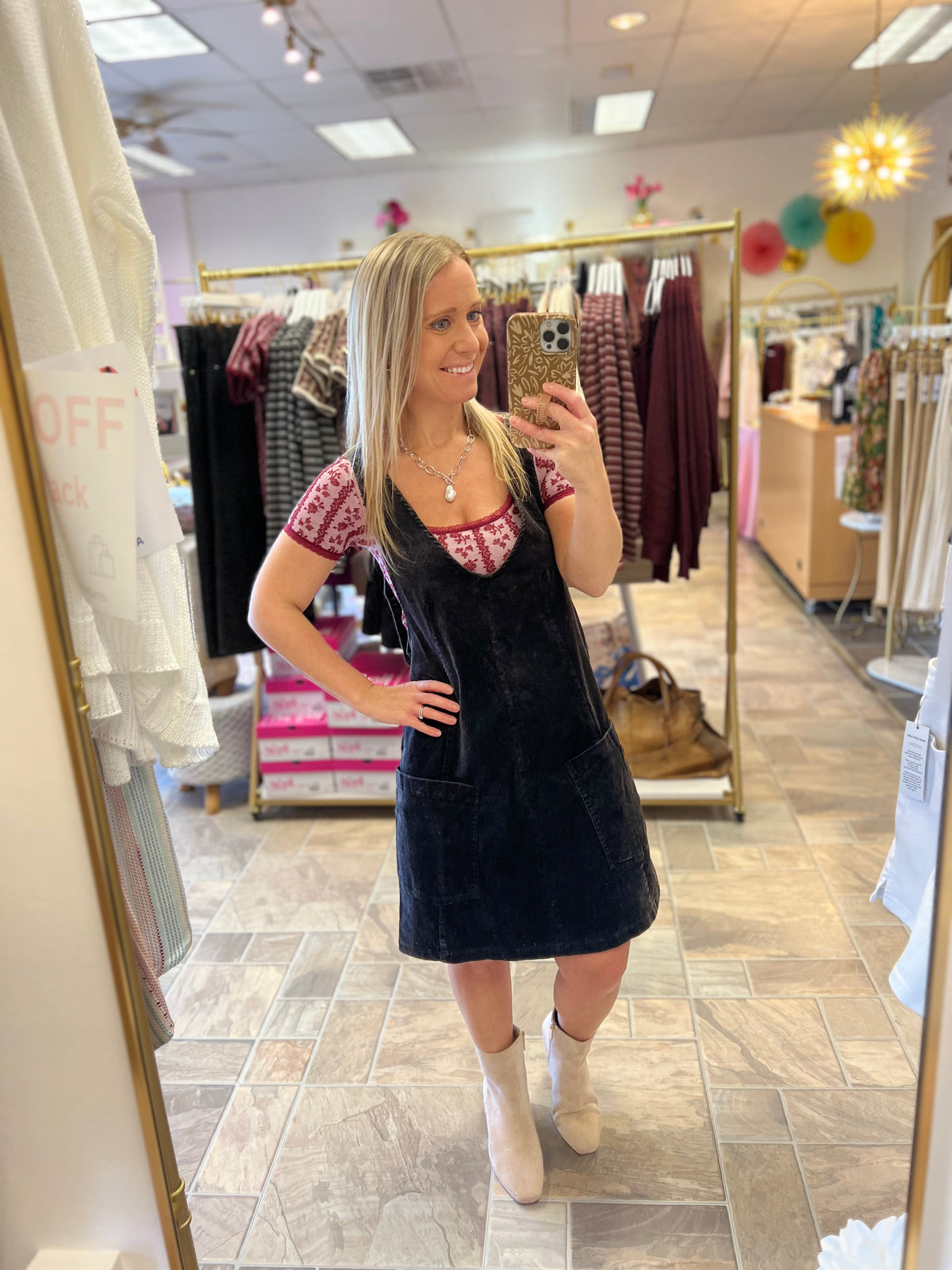 Corduroy Dress - Black