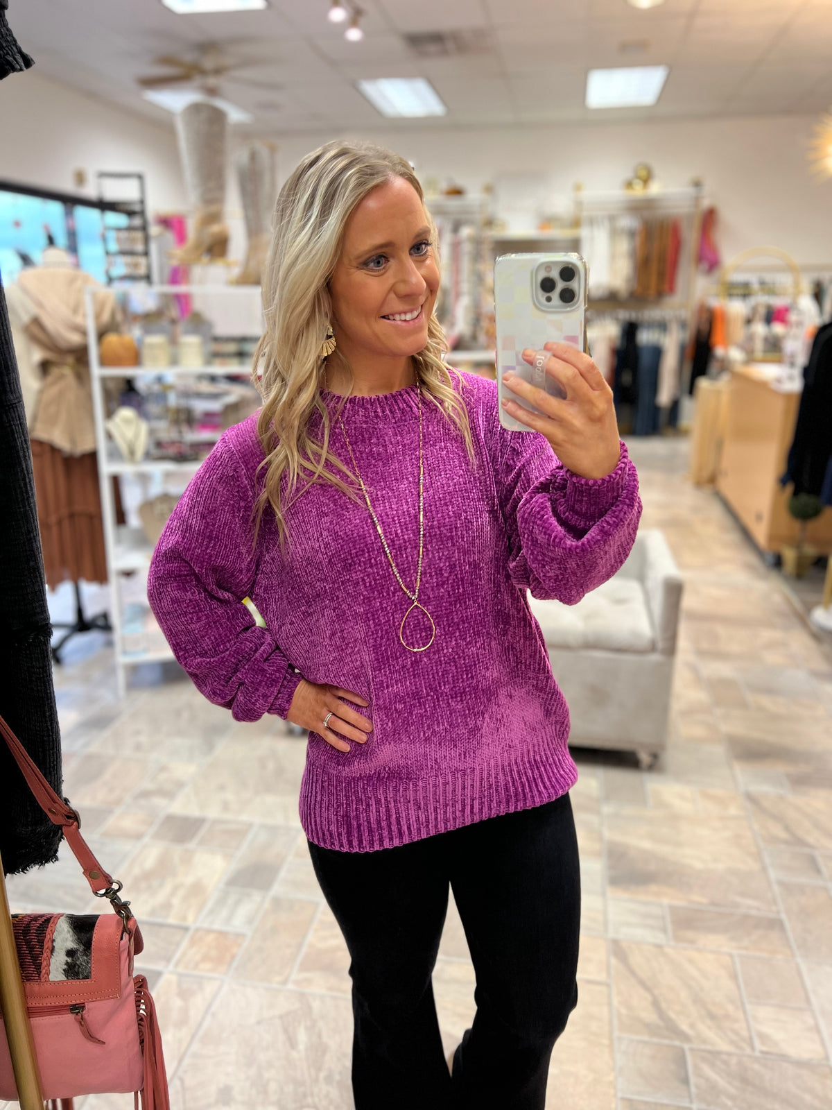 Sweet As Candy Sweater - Light Plum