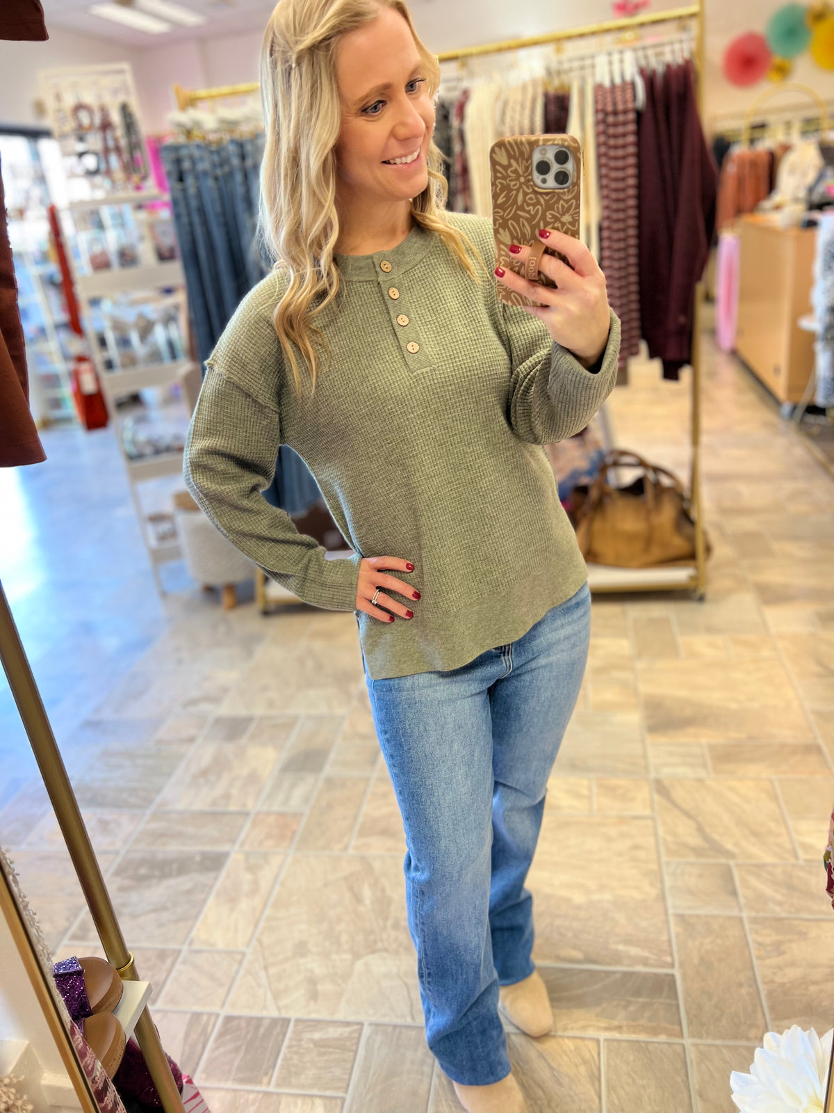 Creamy Olive Sweater