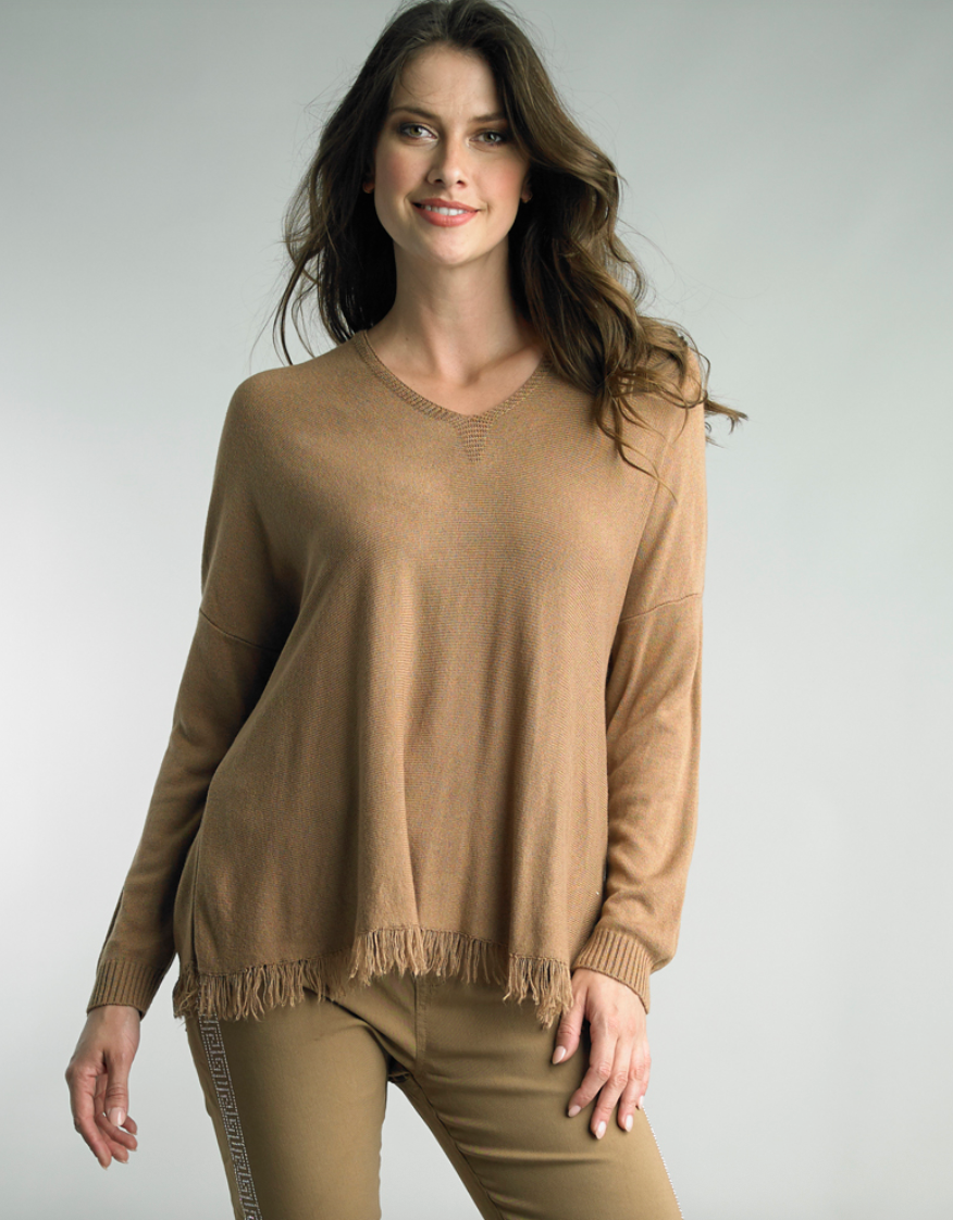 Love Me Fringe Tunic - Camel
