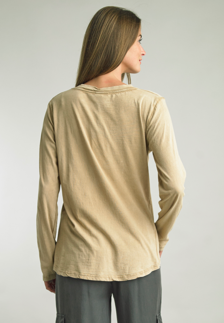 Long Sleeve Top - Camel