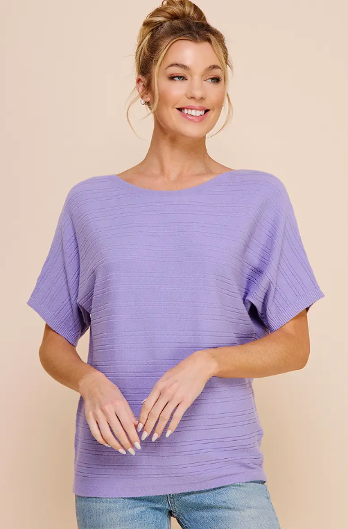 Subtle Stripe Top - Purple