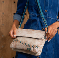 BedStu Cleo Crossbody - Nectar Lux Arctic Teal Rustic