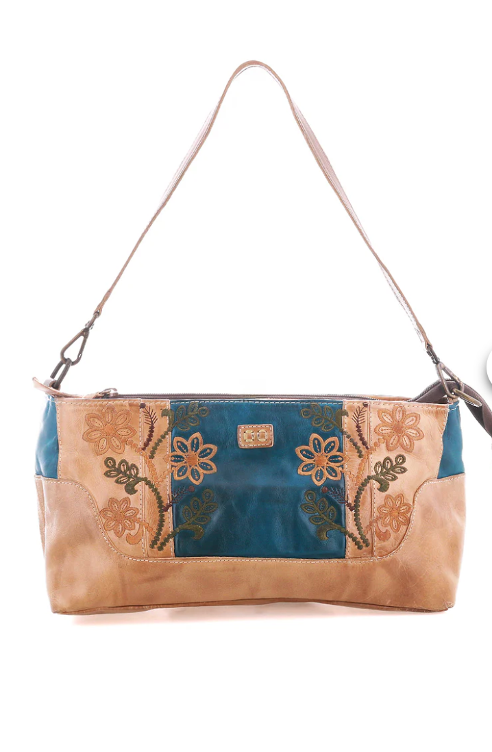 BedStu Hyperbolic Handbag - Oats Arctic Teal Rustic