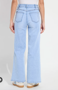 Lysee Iris Wide Leg Denim - Bleached Blue
