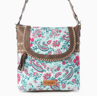 Myra Lagoon Lily Canvas Bag - Blue