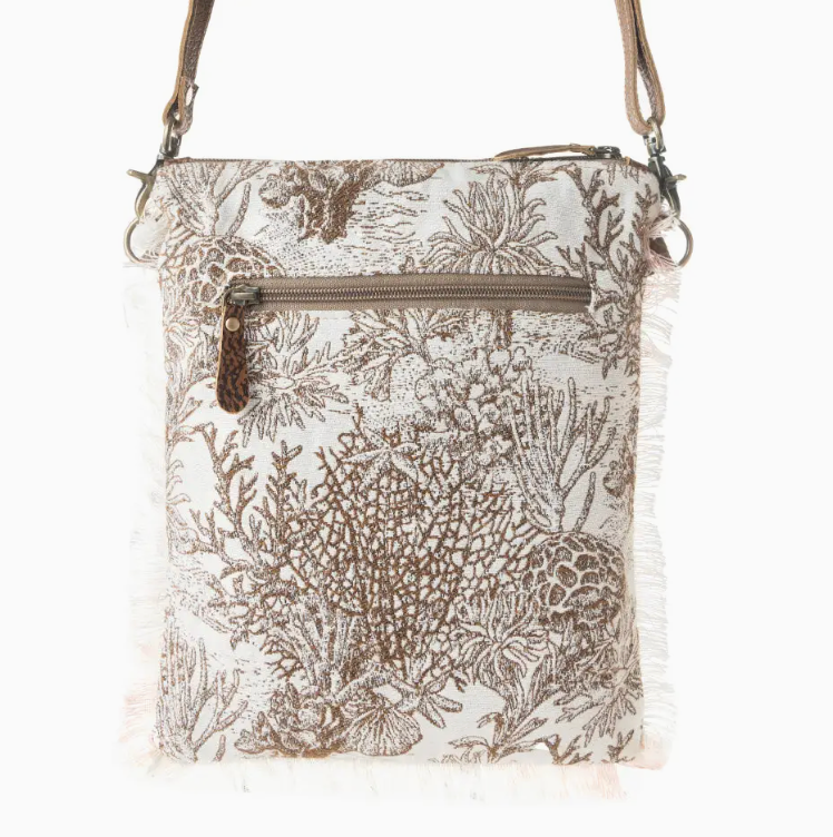 Myra Loom Tapestry VIntage Crossbody - White