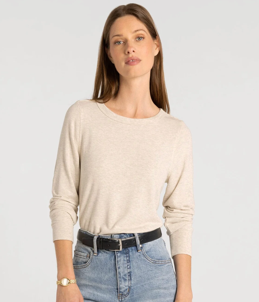 Stacy Top - Sand Heather