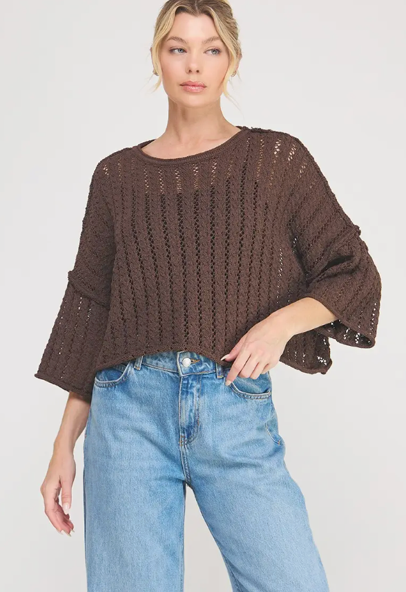 Knit Sweater - Brown