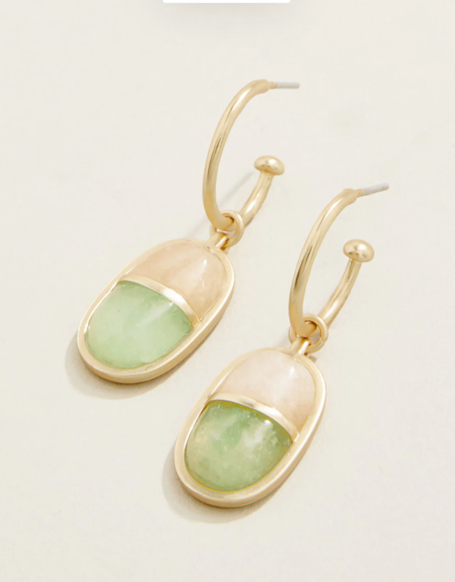 Spartina Twofold Earrings White/Jade