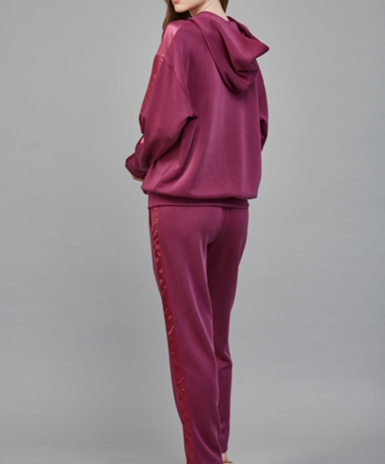 Wine Berry Satin Trim Set