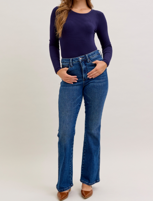 Judy Blue Tummy Control Bootcut Jean - Short