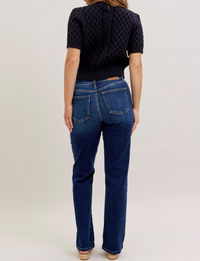 Judy Blue Mid-Rise Straight Leg Jean - Short