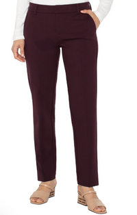 LIVERPOOL Kelsey Trouser - Dark Plum