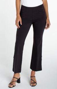 LIVERPOOL Stella Kick Flare With Welt Pockets - Black