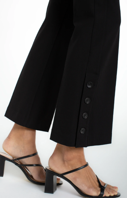 LIVERPOOL Stella Kick Flare With Welt Pockets - Black