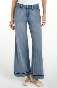 LIVERPOOL Super Stride Wide Leg With Shadow Cuff - Reflection