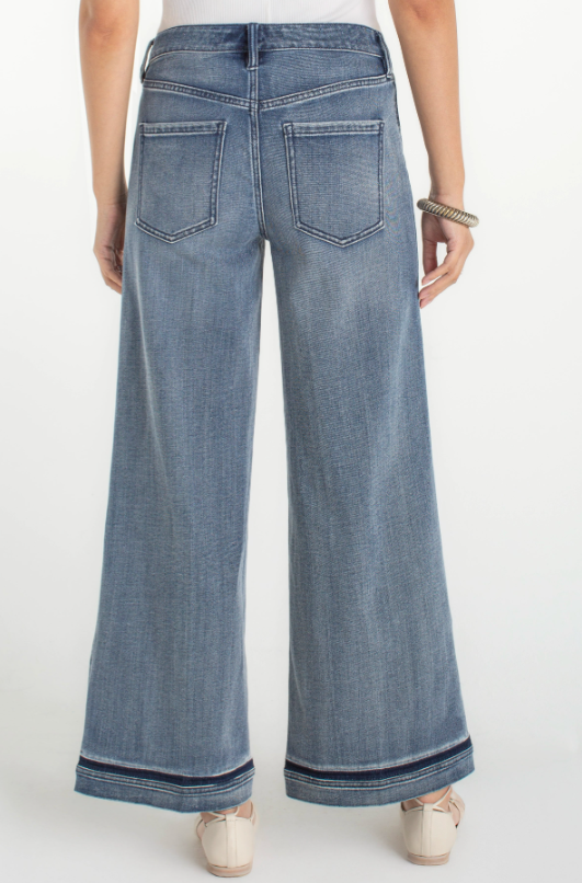 LIVERPOOL Super Stride Wide Leg With Shadow Cuff - Reflection