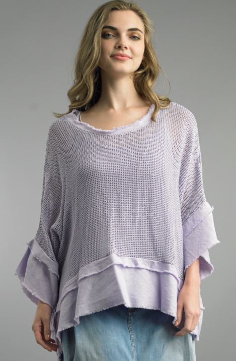 Mesh Top With Tank - Lavender