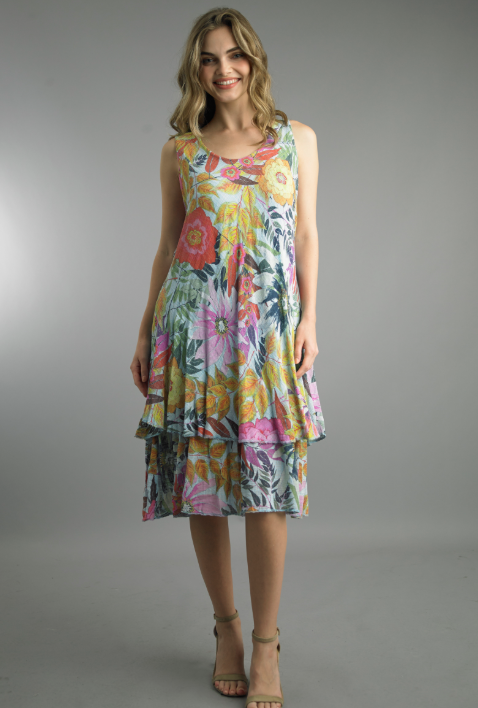 Tank Dress - Blue Print