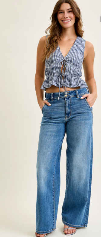 Judy Blue Column With Trouser Style Jean - SHORT