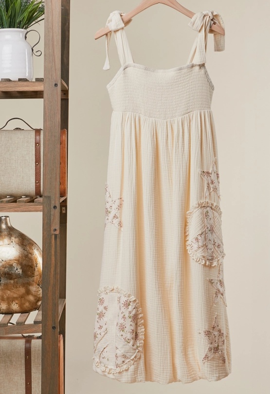 Peace Patchwork Midi Dress