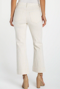 LIVERPOOL Gia Glider Crop Flare - Nautical Stripe