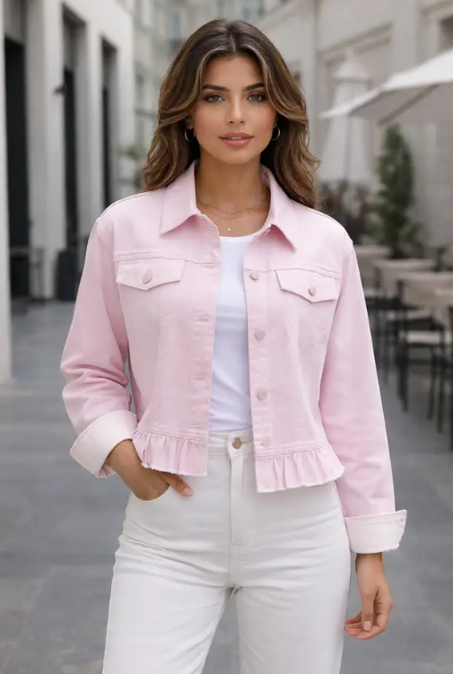 Pink Denim Jacket