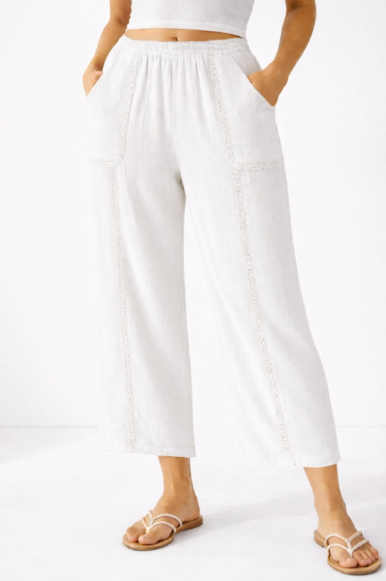 Gauze Pant - White