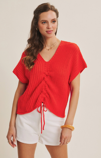Graceful Knit Sweater - Red