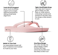 Archie's Arch Support Flip Flops - Crystal Taupe
