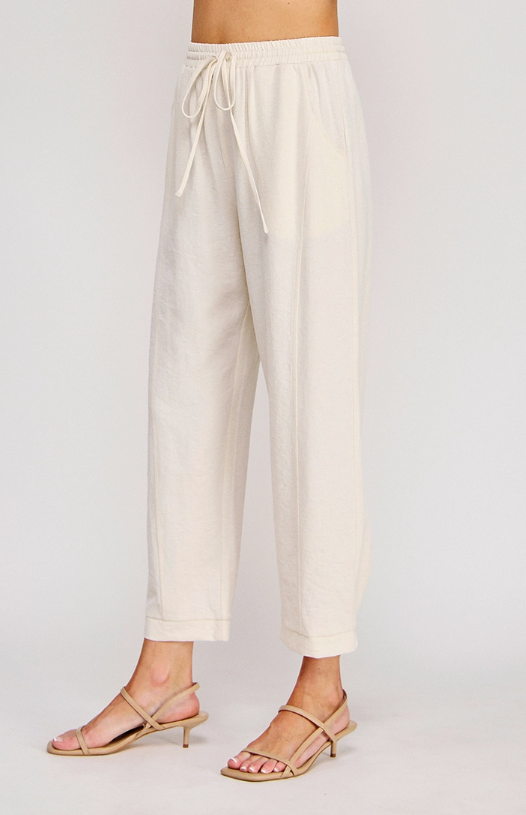 Linen Tapered Pant - Natural